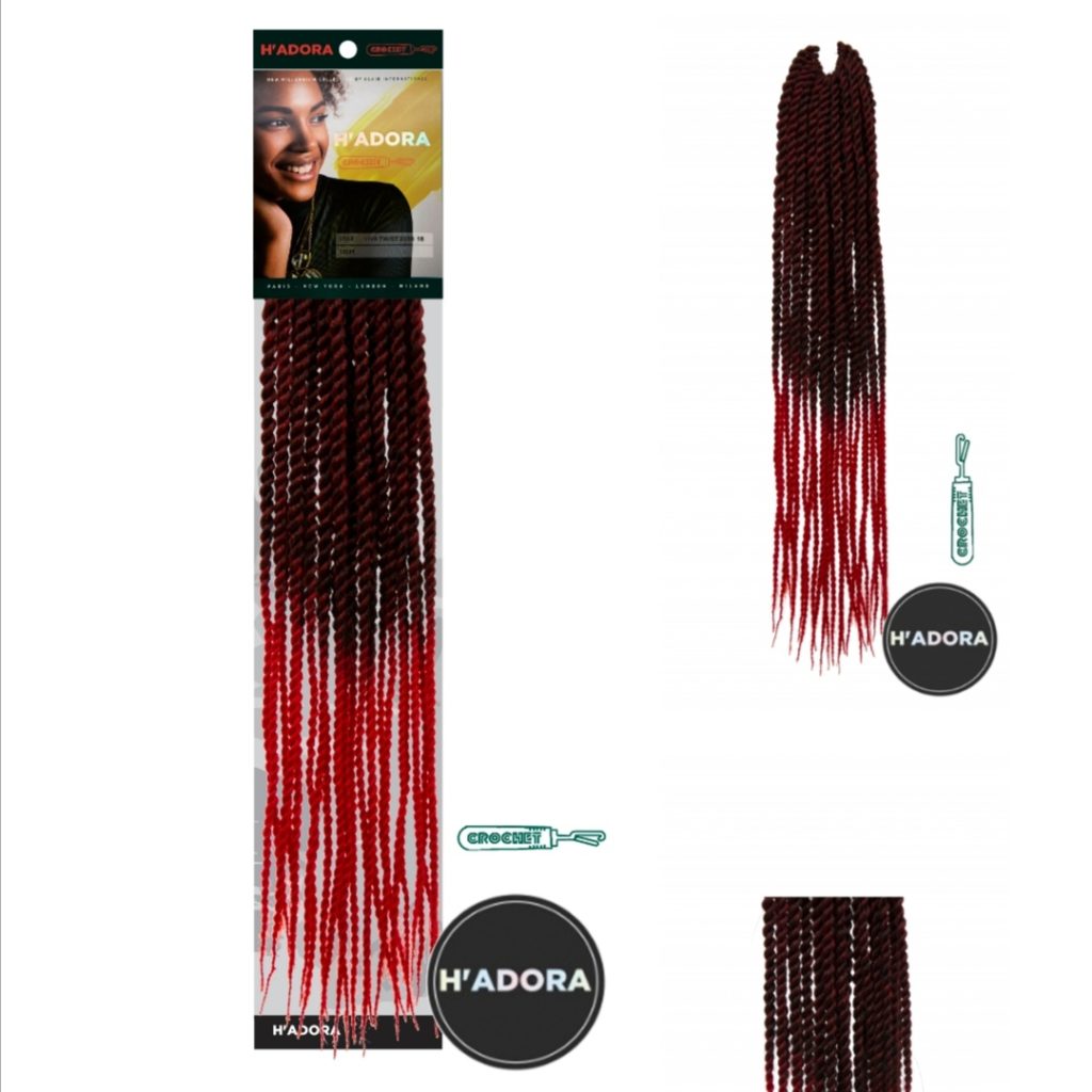 HADORA BOX TWIST 2000 .Mèche pour crochet braid"20".Colorie1233613